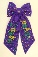 Mardi Gras Hair Bow