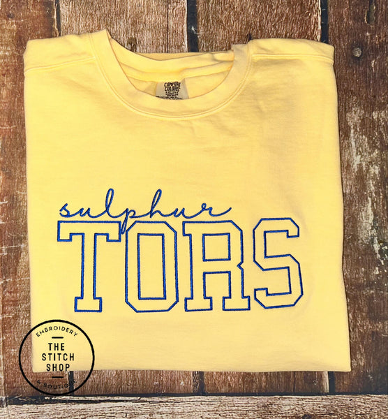 Sulphur Tors Embroidered Comfort Colors Sweatshirt