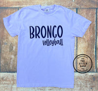 SHHS Bronco Volleyball Comfort Colors Puff Tee