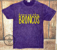 Home of the Broncos Mineral Washed Short Sleeve Shirt