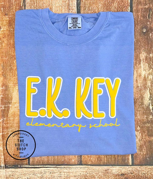 E.K. Key Elementary Glitter Puff Spirit Shirt