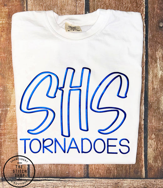 SHS Tornadoes Metallic Puff Comfort Colors Shirt