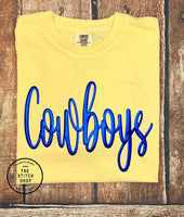 Metallic Puff Cowboys Cmfort Colors Tee