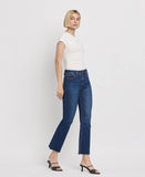 TUMMY CONTROL HIGH RISE RAW HEM KICK FLARE JEANS