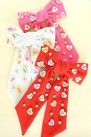 Valentine Conversation Heart Hair Bow